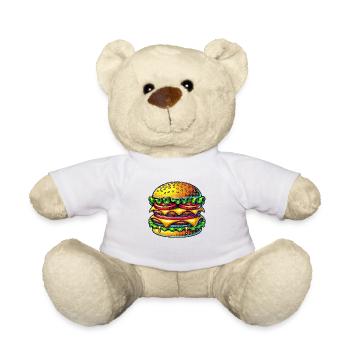 hamburger au fromage - Nounours - blanc - Devant