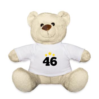 46 ans étoile - cadeau 46e anniversaire - Nounours - blanc - Devant