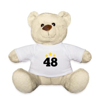 48 ans étoile - cadeau 48e anniversaire - Nounours - blanc - Devant