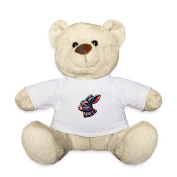 Illustration abstraite de lapin - Nounours - blanc - Devant