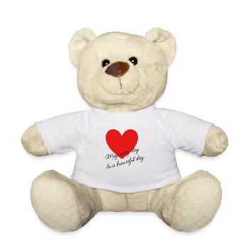 Heart shape - Teddy Bear - white - Front