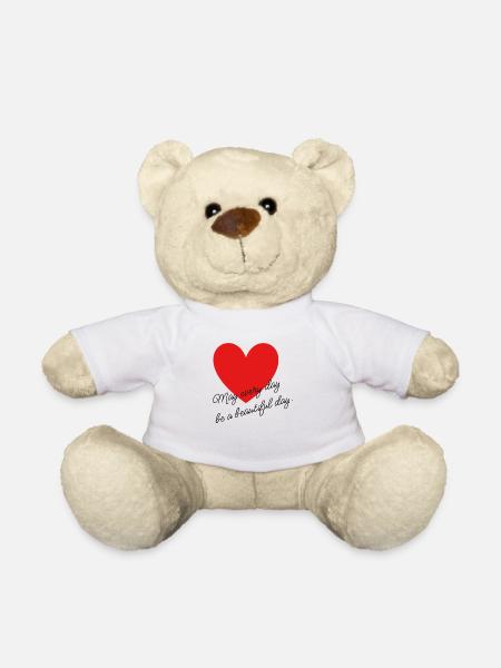 Heart shape - Teddybjørn - hvid