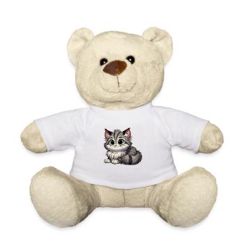 Bébé chat des forêts norvégiennes - Nounours - blanc - Devant