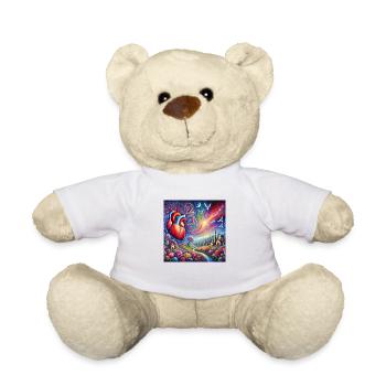 Das schwebende Herz - Teddy - Weiß - Vorne