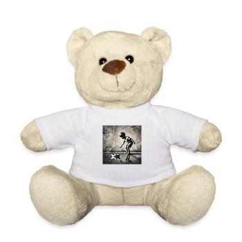 Kein Banksy - Kindheit in der Pfütze - Teddy - Weiß - Vorne