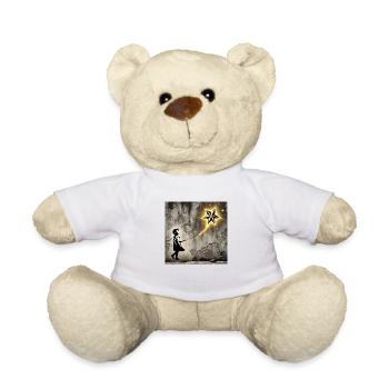 Kein Banksy - Sterne im Wind - Teddy - Weiß - Vorne