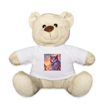 Krafttier Eule - Teddy - Weiß - Vorne
