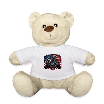 Motorrad,motorcycle,dirkbike motocross USA - Teddy - Weiß - Vorne
