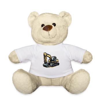 Bagger groß - Teddy - Weiß - Vorne