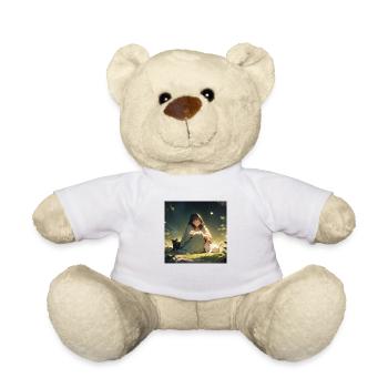 Mädchen mit Hund und Katze - Teddy - Weiß - Vorne