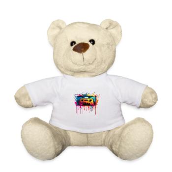 Retro Design Kassette - Teddy - Weiß - Vorne