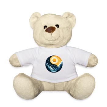 Yin Yang Soleil et Lune - Nounours - blanc - Devant