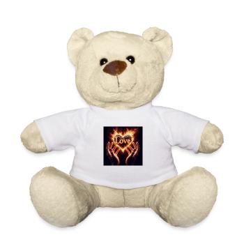 Love Herz Hände - Teddy - Weiß - Vorne