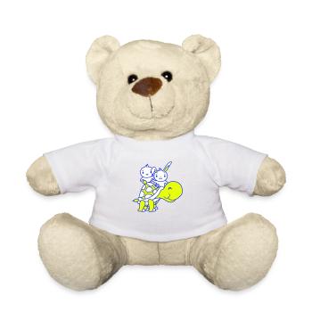 2 Bunny Bird Grande Tortue Géante Ondulation Equipe - Nounours - blanc - Devant