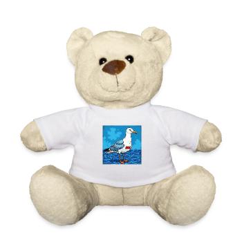 Moin, vous les pirates de la plage - Nounours - blanc - Devant