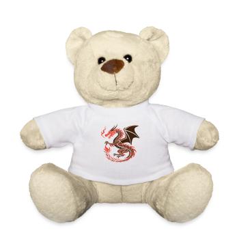Dragon Rouge - Art Fantastique - Nounours - blanc - Devant