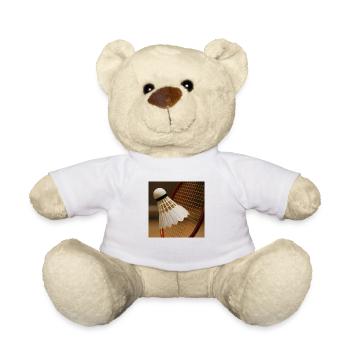 Badminton - Ball und Schläger - Teddy - Weiß - Vorne