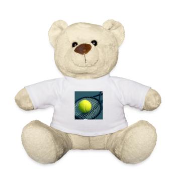 Sports - Tennis, raquette et balle - Nounours - blanc - Devant