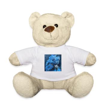 Blue Hyacinth Parrot Head Portrait South America - Teddy Bear - white - Front