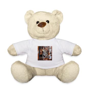 graffiti frog rust metal urban street art - Teddy Bear - white - Front