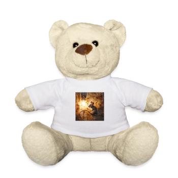 Graffiti Mouse Lamp Rust Metal Urban Street Art - Teddy Bear - white - Front