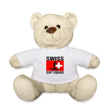 Swiss SUP Crew Paddle Shirt - Teddy Bear - white - Front