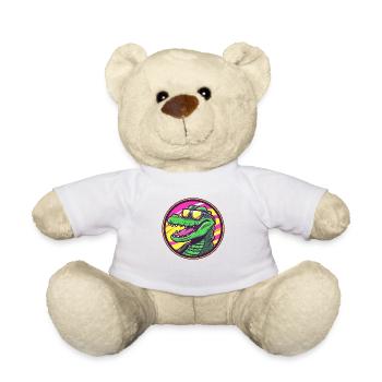 Alligator Cool Comic - Teddy Bear - white - Front