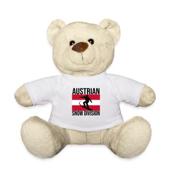 Austrian Snow Division Snowboard Tee - Teddy Bear - white - Front