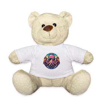 Oktopus Cool Comic - Teddy - Weiß - Vorne