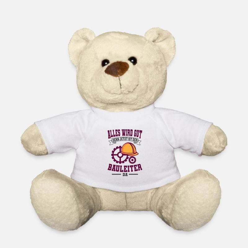 Bauprojektleiter Baustellenleiter Bauunternehmer - Teddy - Weiß