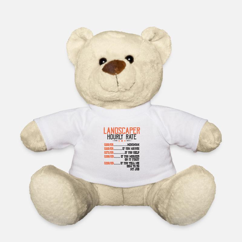Garten Gärtnerei Gärtner Landschaftsgärtner - Teddy - Weiß