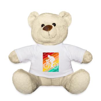 Fahrrad Fahrradmotiv Fahrradfahrer Fahrradfahren - Teddy - Weiß - Vorne