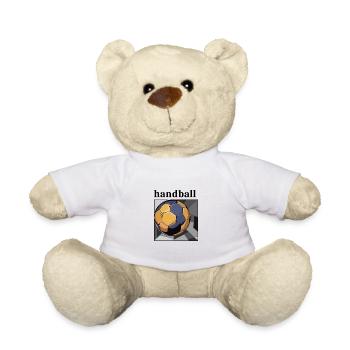 Handball Liebhaber Spieler Streetwear Modern - Teddy - Weiß - Vorne