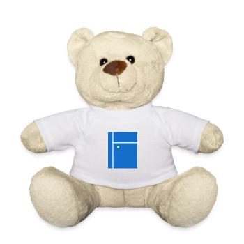 Minimalist Tennis Illustration Tennis Court Trainer - Teddy Bear - white - Front