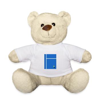 Illustration de tennis 2D Minimalisme Court de tennis - Nounours - blanc - Devant