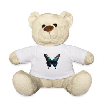 Papillon, chenille - Nounours - blanc - Devant