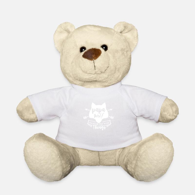 Papa Wolf weiß - Teddy - Weiß