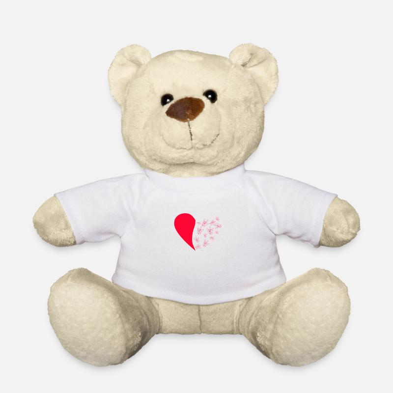Gebärdensprache Gebärde Herz - Teddy - Weiß