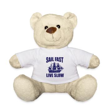 Sail fast Live slow - Teddy - Weiß - Vorne