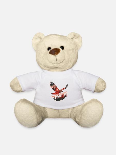 Roter Milan Vogel Greifvogel - Teddy - Weiß