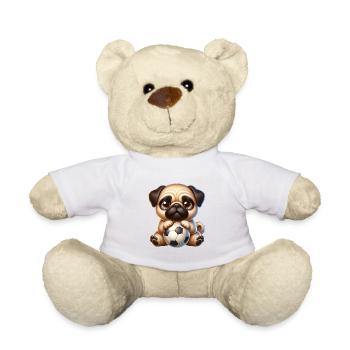 Mignon Carlin Chien Joueur De Football Joueur De Balle Champion - Nounours - blanc - Devant