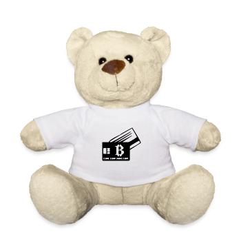 Bitcoin Card - Teddy Bear - white - Front