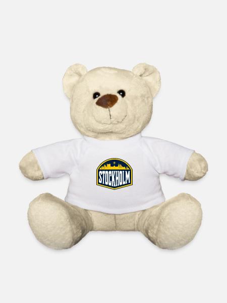 Stockholm, Schweden, Skyline - Teddy - Weiß