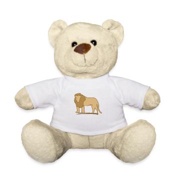 Lion Symbole Animal Prédateur marron - Nounours - blanc - Devant