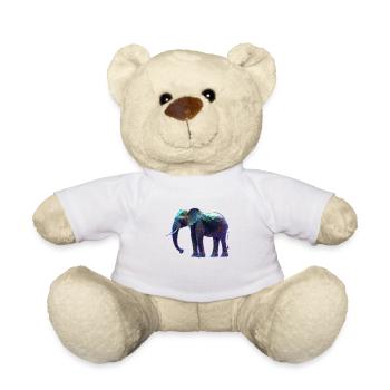 Elephant iriscent I - Teddy Bear - white - Front