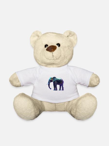 Éléphant irisant I - Nounours - blanc