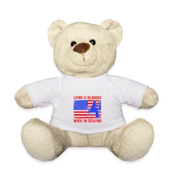 Cool Artist Usa Living Hilarious I´m Creating Gift - Teddy - Weiß - Vorne