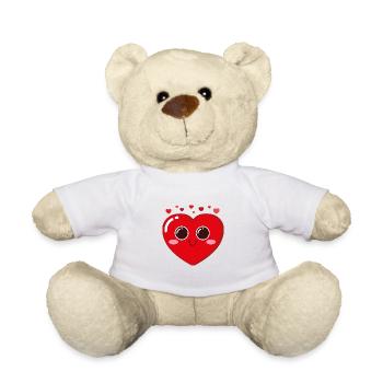 Cœur blanc - Nounours - blanc - Devant