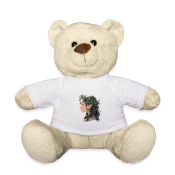 Portrait einer jungen Frau im Cartoon Stil - Teddy - Weiß - Vorne