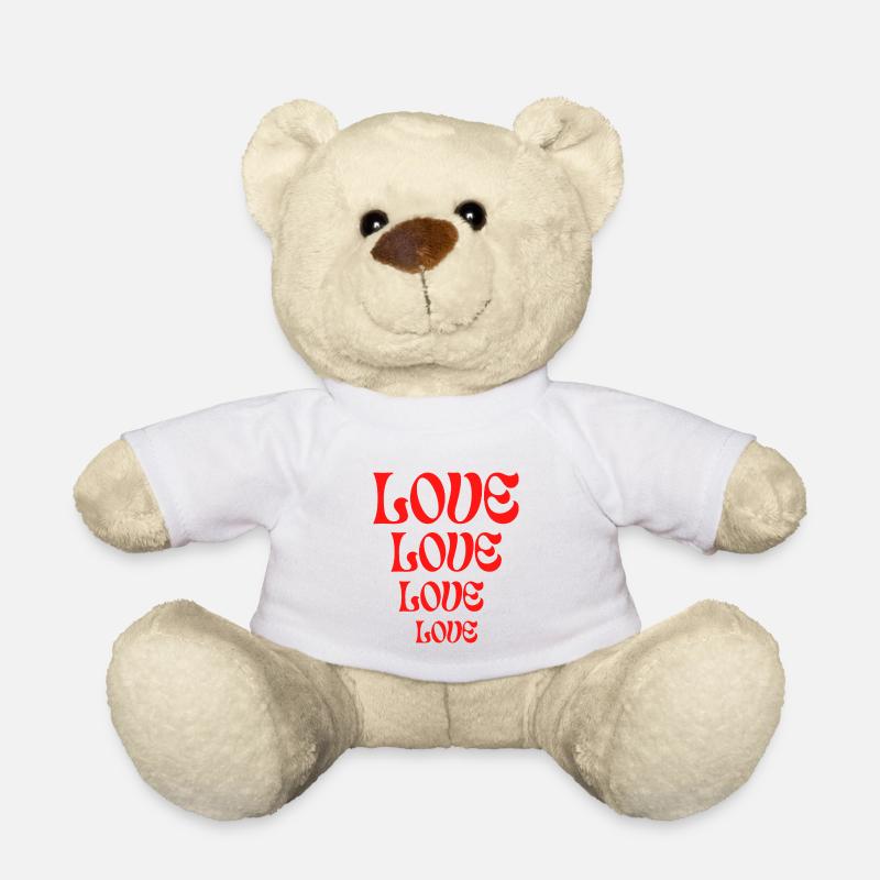 Liebe - Teddy - Weiß